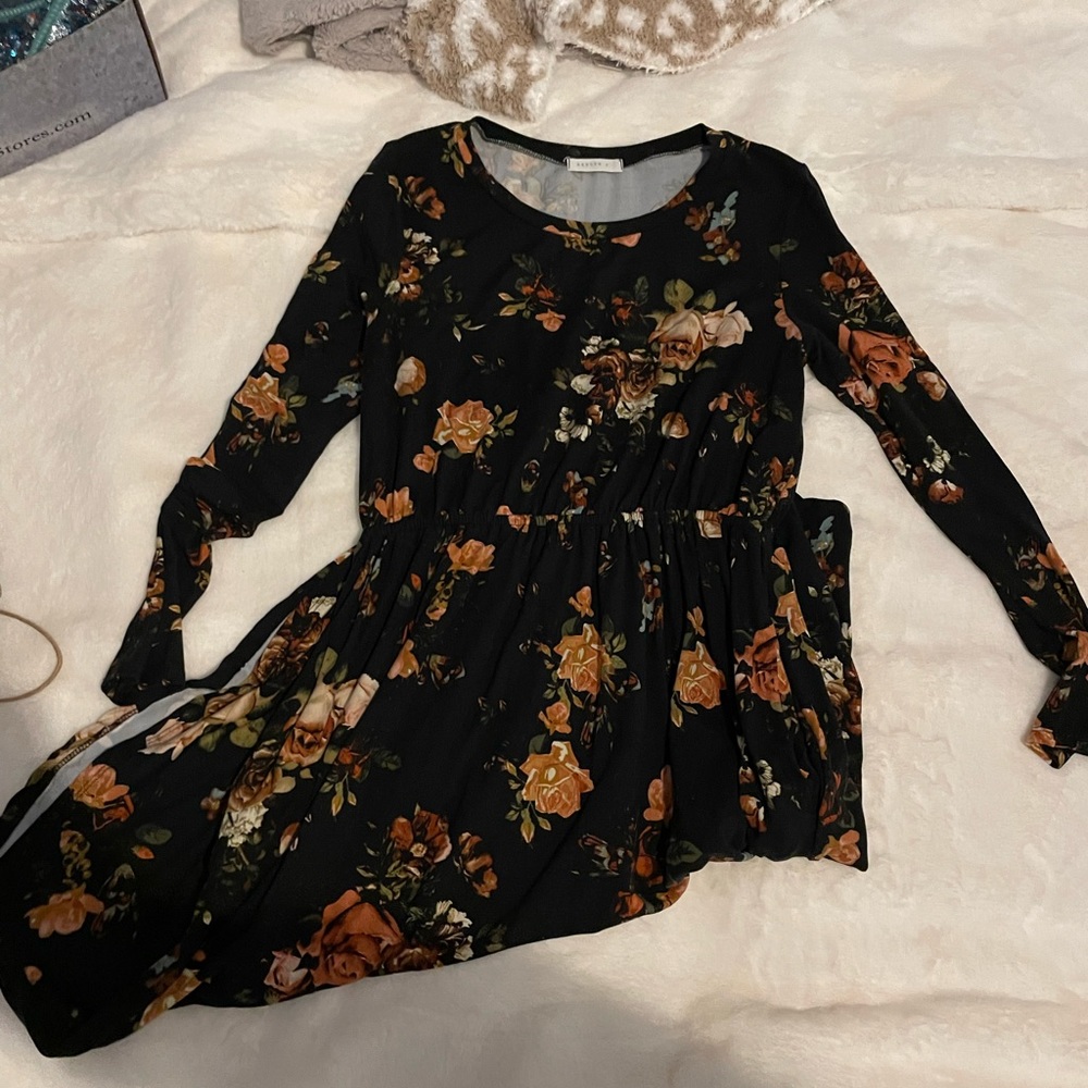 Long sleeve floral dress
